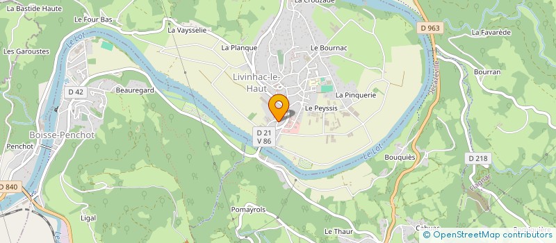 localisation de l'entreprise DU FAUBOURG  LIVINHAC-LE-HAUT