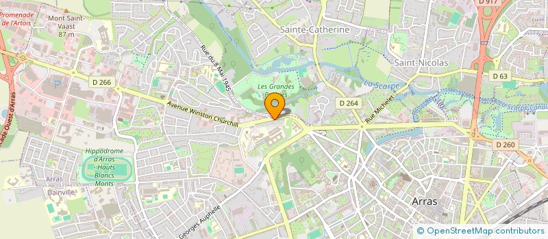 localisation de l'entreprise DU FAUBOURG DE BAPAUME à ARRAS
