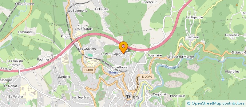 localisation de l'entreprise DU FAUX MARTEL  THIERS