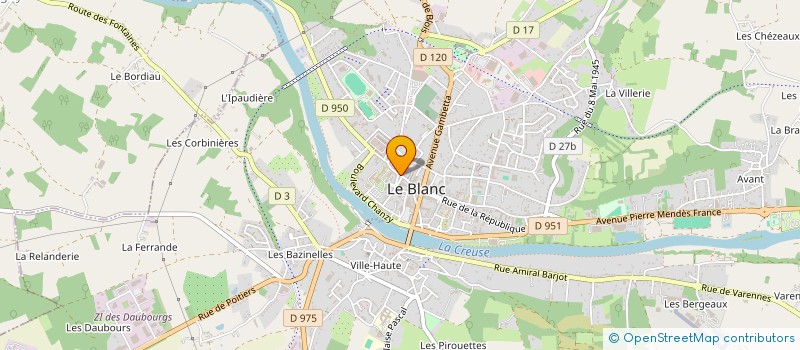 localisation de l'entreprise DU FIL AUX FLEURS à LE BLANC