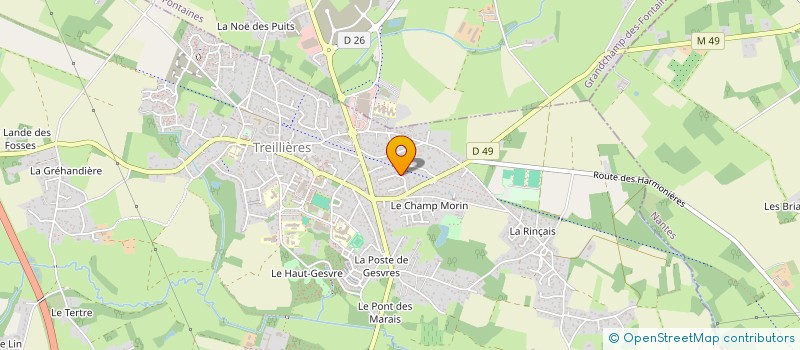 localisation de l'entreprise DU FOURNIL  TREILLIERES