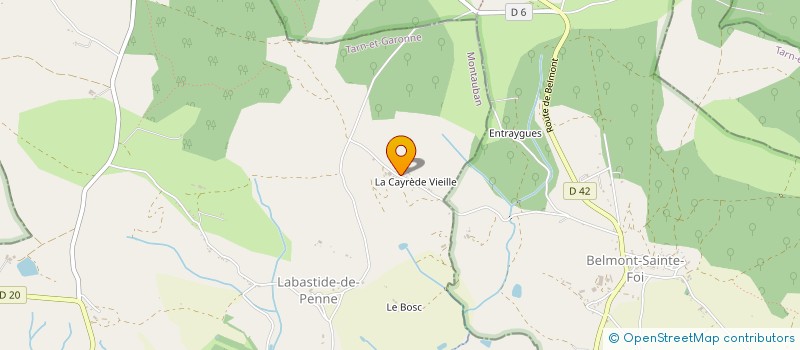 localisation de l'entreprise DU FREAU  LABASTIDE-DE-PENNE