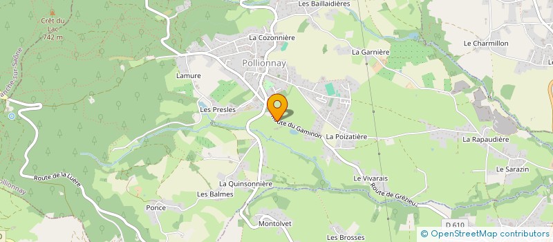 localisation de l'entreprise DU GAMINON  POLLIONNAY
