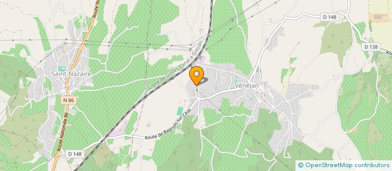 localisation de l'entreprise DU GARD RHODANIEN  VENEJAN