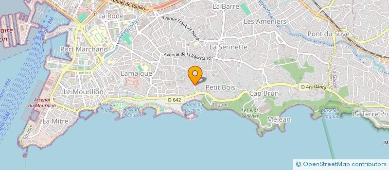 localisation de l'entreprise DU GLOBE  TOULON