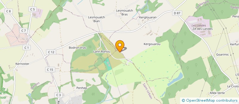 localisation de l'entreprise DU GOLF DE BREST IROISE  SAINT-URBAIN