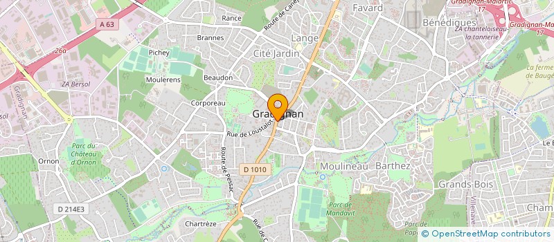 localisation de l'entreprise DU GOLF SQY à GRADIGNAN
