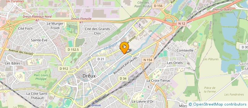 localisation de l'entreprise DU GRAIN AU PAIN à DREUX