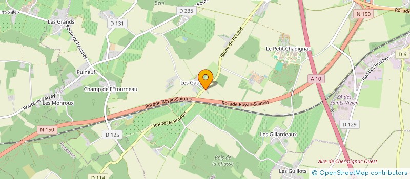 localisation de l'entreprise DU GRAND CHADIGNAC à SAINTES