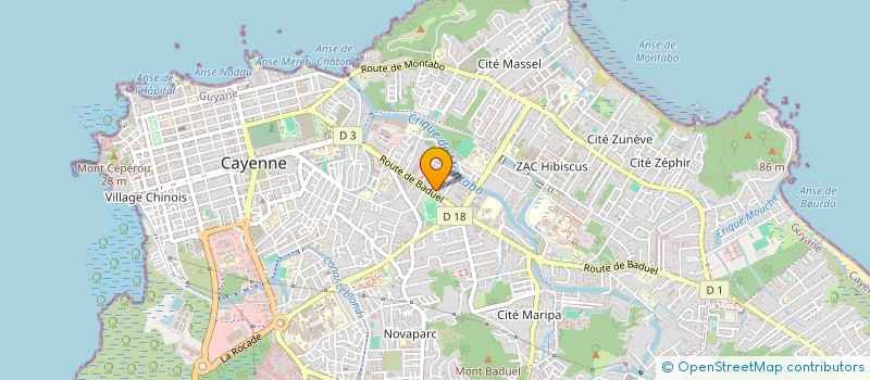 localisation de l'entreprise DU GRAND -CONNETABLE  CAYENNE