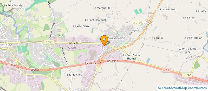 localisation de l'entreprise DU GRAND MOULIN  YFFINIAC