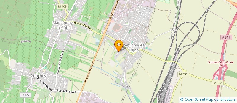 localisation de l'entreprise DU GRAND PRE  PERRIGNY-LES-DIJON