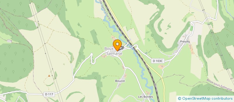 localisation de l'entreprise DU GRAND VERGER  BOUX-SOUS-SALMAISE