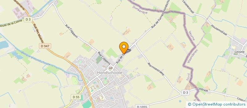 localisation de l'entreprise DU GRAYAERT à HONDSCHOOTE