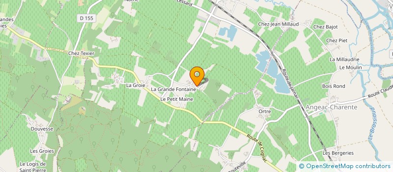 localisation de l'entreprise DU GRISON à ANGEAC-CHARENTE