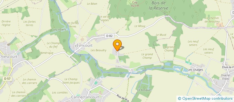 localisation de l'entreprise DU GROS BUISSON  EVRICOURT