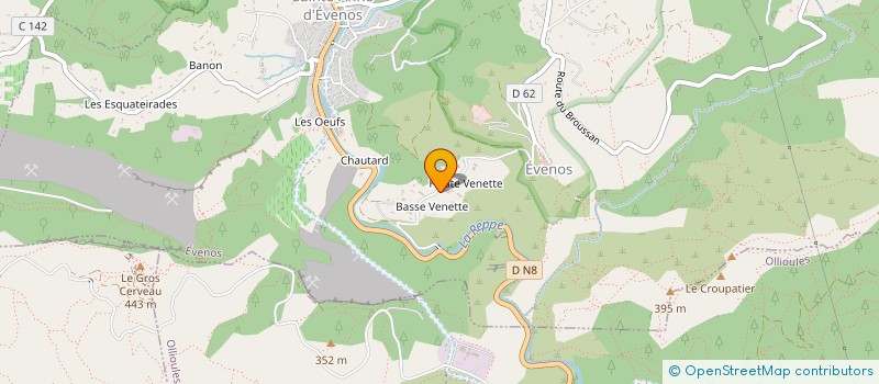 localisation de l'entreprise DU GROS CAILLOU  EVENOS