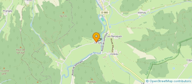 localisation de l'entreprise DU GUE  LUCENAY-L'EVEQUE