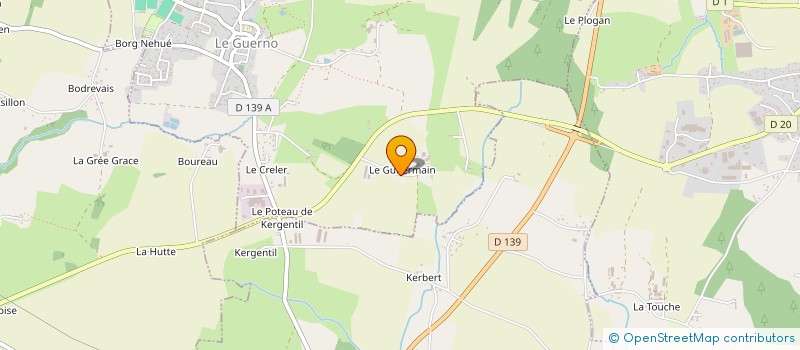 localisation de l'entreprise DU GUHERMAIN à LE GUERNO