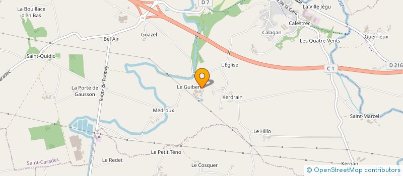 localisation de l'entreprise DU GUIBEN D'EN HAUT  SAINT-CARADEC