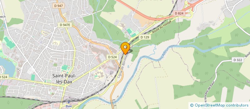 localisation de l'entreprise DU HALAGE  SAINT-PAUL-LES-DAX