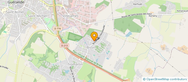 localisation de l'entreprise DU HAUT BISSIN  GUERANDE