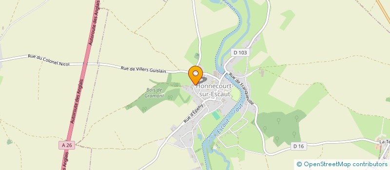 localisation de l'entreprise DU HAUT ESCAUT  HONNECOURT-SUR-ESCAUT