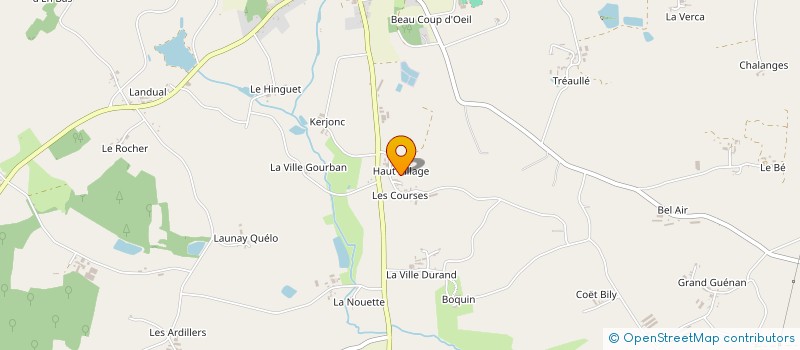 localisation de l'entreprise DU HAUT VILLAGE  MENEAC