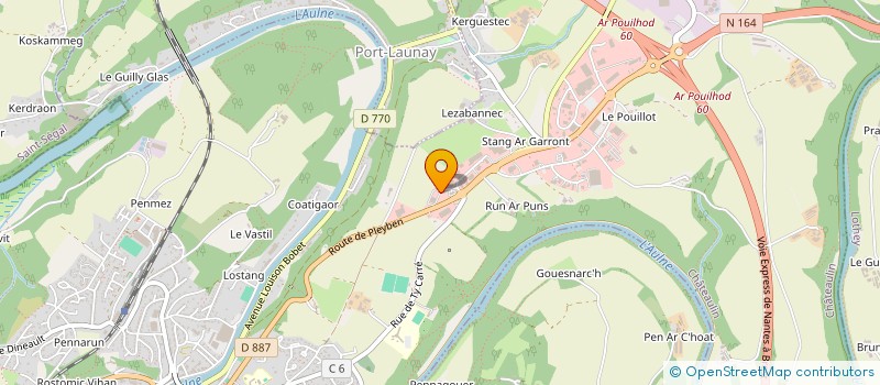 localisation de l'entreprise DU KASTELL  CHATEAULIN