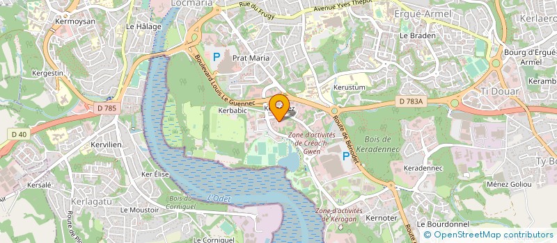 localisation de l'entreprise DU KSP à QUIMPER