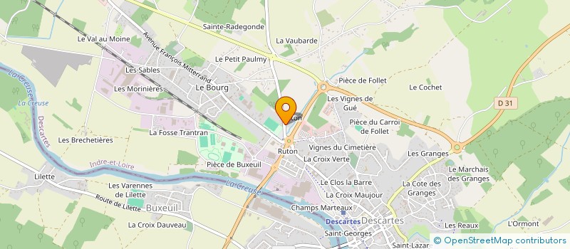 localisation de l'entreprise DU LAC D'ANN  DESCARTES