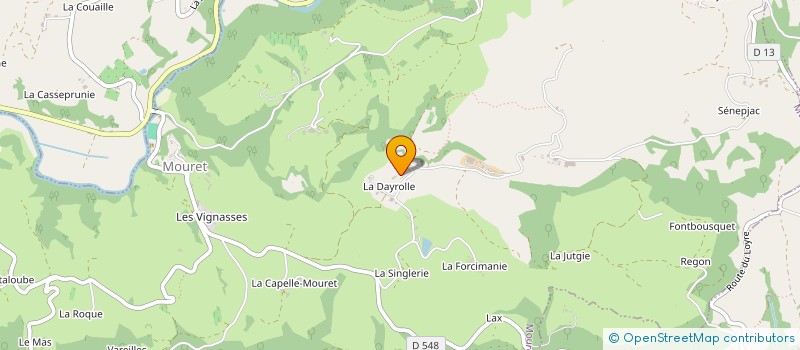 localisation de l'entreprise DU LAC DES CYGNES  MOURET