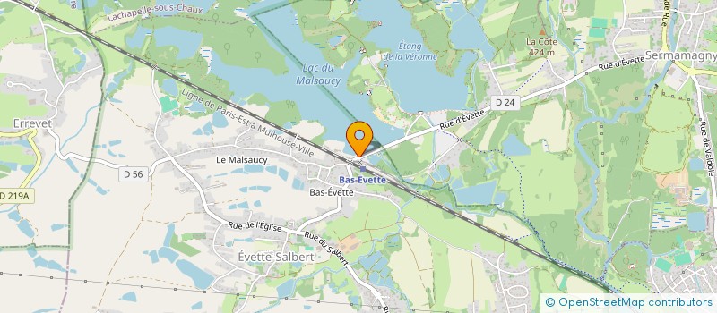 localisation de l'entreprise DU LAC DU MALSAUCY à EVETTE-SALBERT