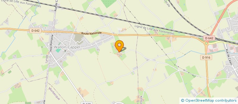 localisation de l'entreprise DU LANGE VELD  WALLON-CAPPEL