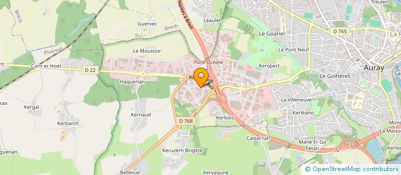 localisation de l'entreprise DU LAVOIR à AURAY