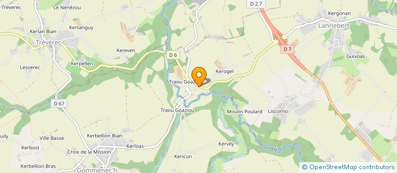 localisation de l'entreprise DU LEFF  LANNEBERT