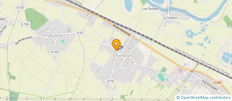 localisation de l'entreprise DU LIGNAULT  CHAMPIGNY