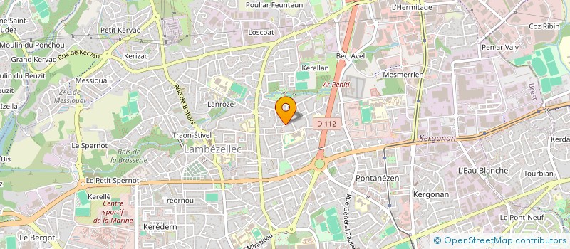 localisation de l'entreprise DU LILAS  BREST