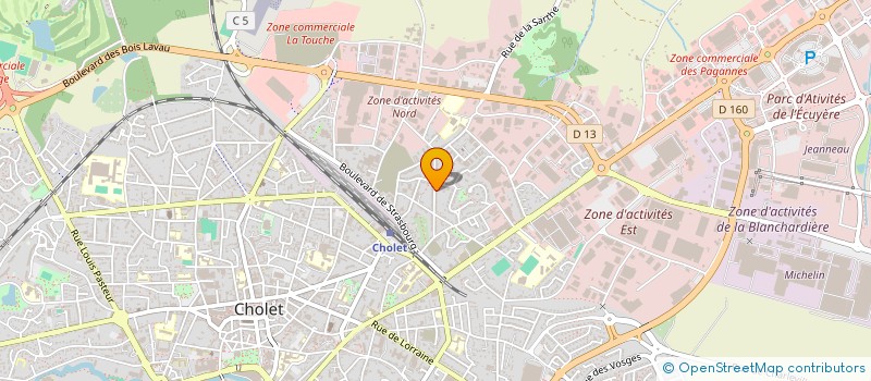 localisation de l'entreprise DU LIN à CHOLET