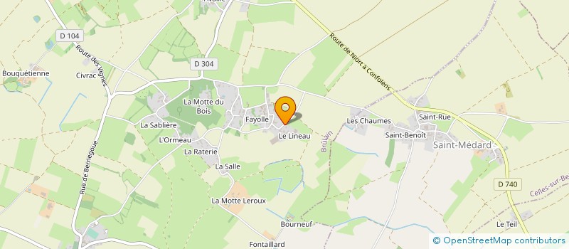 localisation de l'entreprise DU LINEAU  BRULAIN