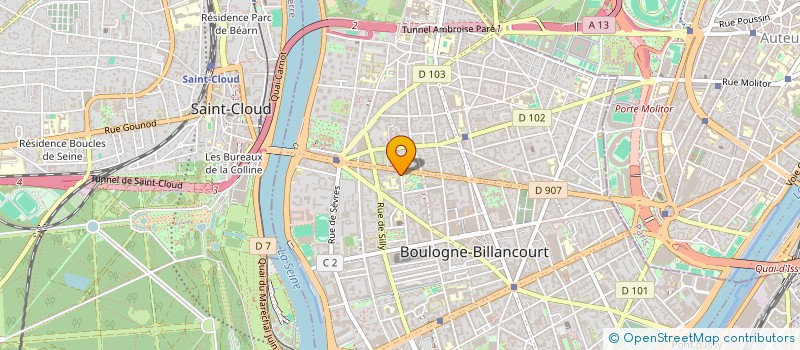 localisation de l'entreprise DU LOUIS D'OR à BOULOGNE-BILLANCOURT