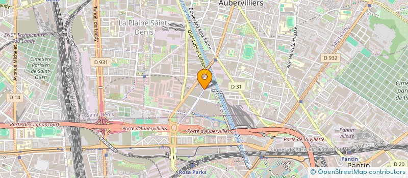 localisation de l'entreprise DU. LYS HOLDING  AUBERVILLIERS