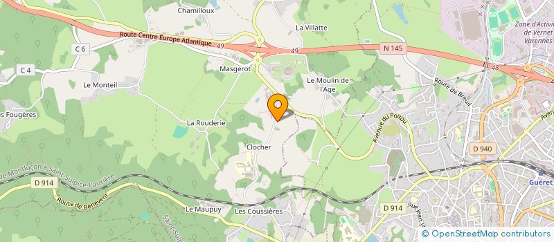 localisation de l'entreprise DU MANOIR BATHORY  SAINT-SULPICE-LE-GUERETOIS