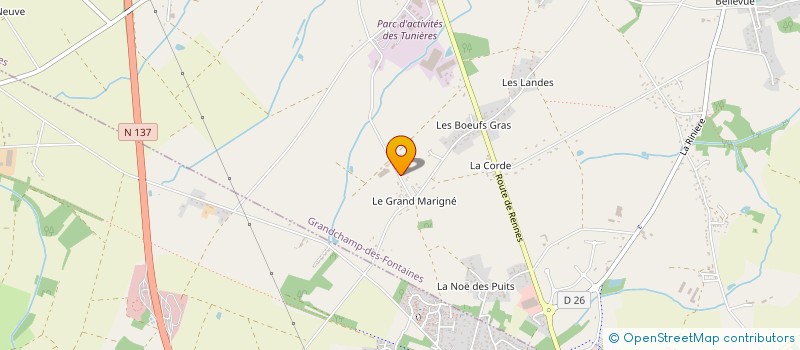 localisation de l'entreprise DU MARIGNE à GRANDCHAMP-DES-FONTAINES
