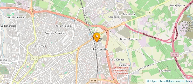 localisation de l'entreprise DU MAS  BEZIERS