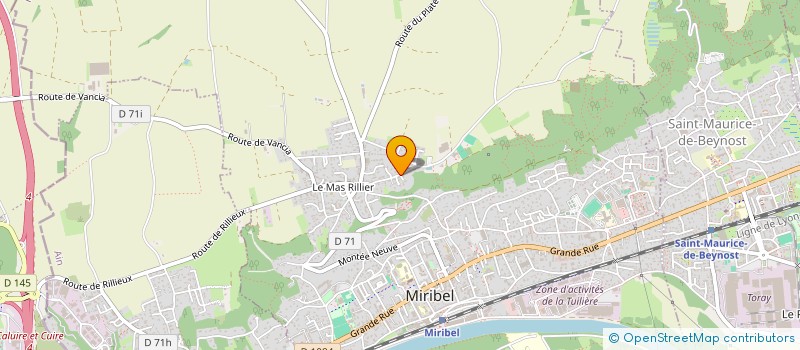 localisation de l'entreprise DU MAS  MIRIBEL