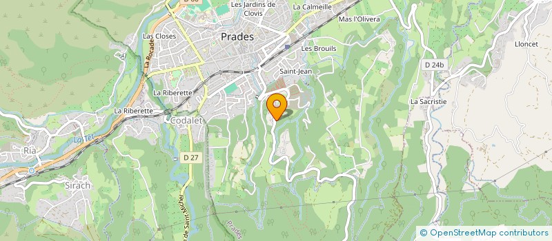 localisation de l'entreprise DU MAS SAINT LEU  PRADES