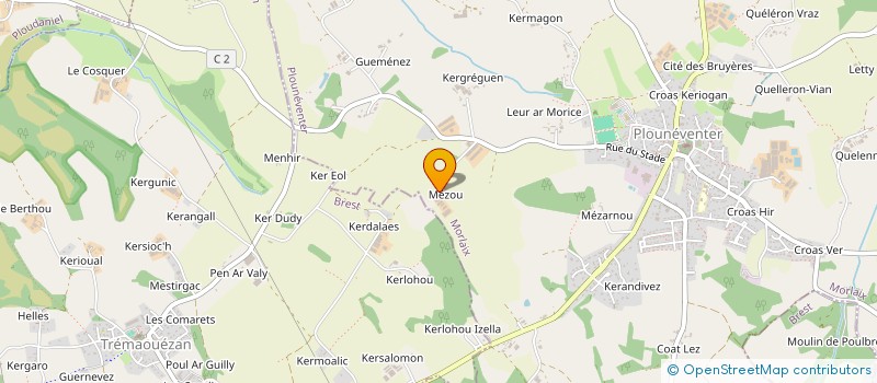 localisation de l'entreprise DU MEZOU  PLOUNEVENTER