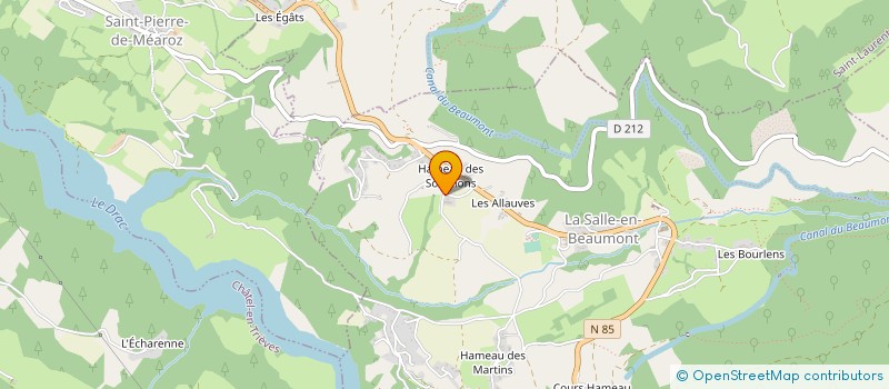 localisation de l'entreprise DU MONT CHAUVET à LA SALLE-EN-BEAUMONT