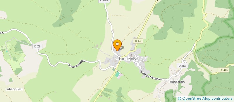 localisation de l'entreprise DU MONT DU MOULIN  LANUEJOLS